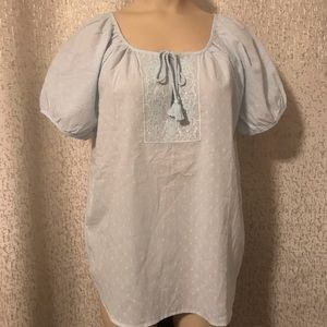 Ann Taylor Loft blue pleasant blouse, NWT, small